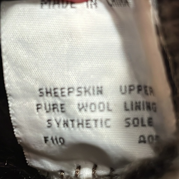 Ugg Sunburst BOOTS BROWN suede sheepskin 12” Tall wool lined pull on size 6 USA - Picture 12 of 12